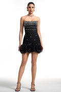 Suri Strapless Rhinestone Bandage Mini Dress
