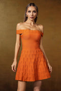 Uzaco Off Shoulder Bandage Mini Dress