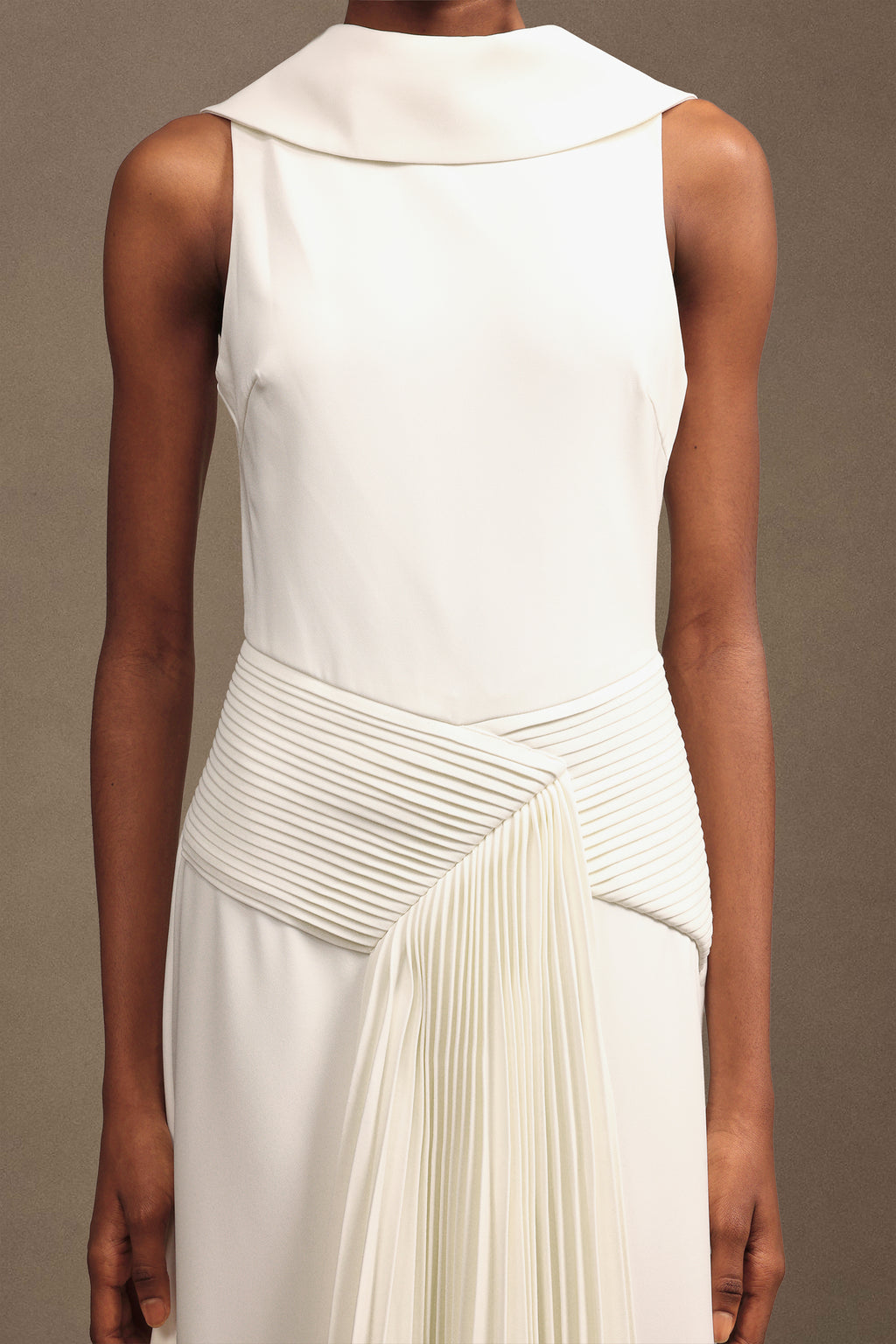 Jozie Sleevess Fold Fish Tail Maxi Dress