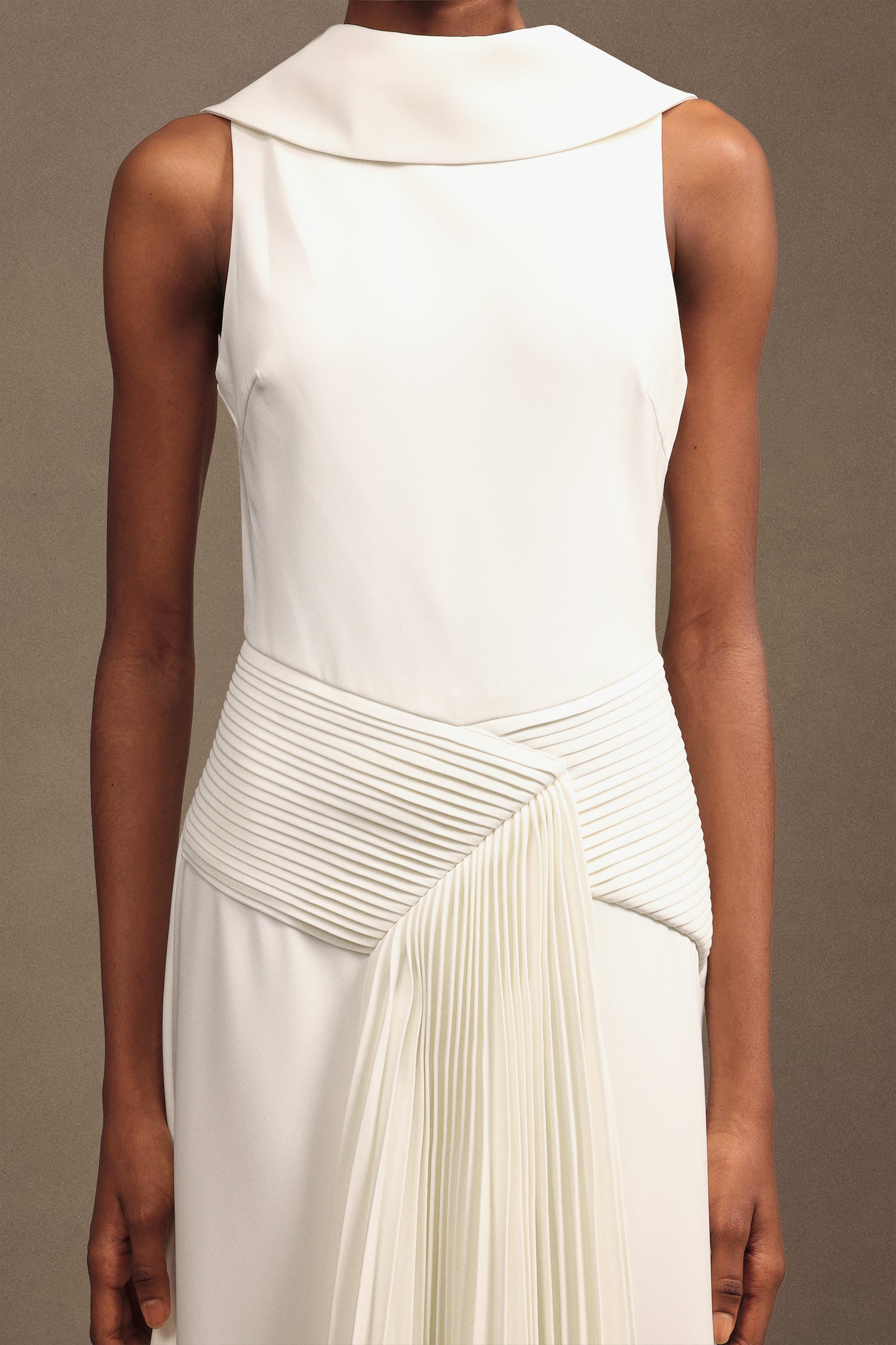 Jozie Sleevess Fold Fish Tail Maxi Dress