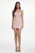 Vivienne Classic Contour Strapless Crystal Bandage Mini Dress