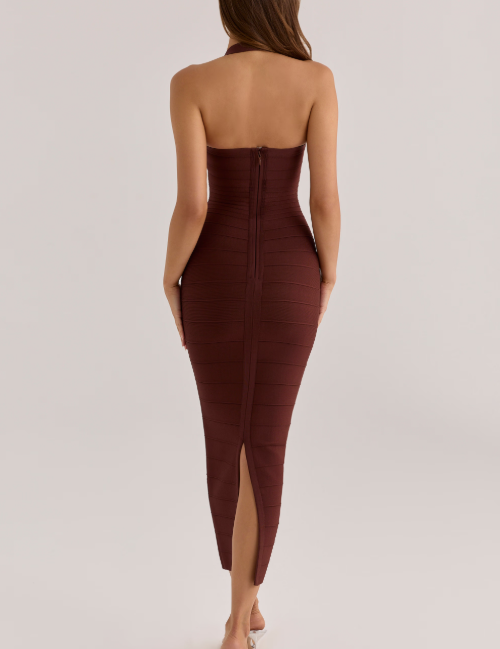Halter Neck Bandage Maxi Dress