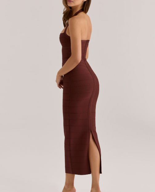 Halter Neck Bandage Maxi Dress