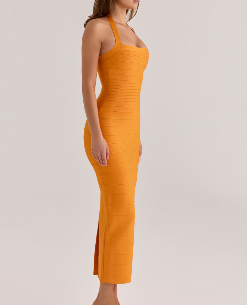 Halter Neck Bandage Maxi Dress