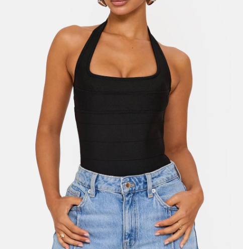 Bandage Halterneck Bodysuit