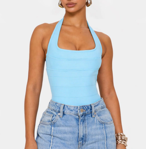 Bandage Halterneck Bodysuit