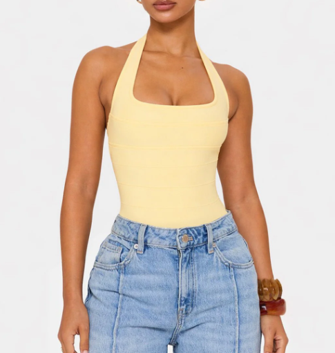 Bandage Halterneck Bodysuit