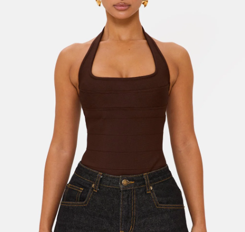 Bandage Halterneck Bodysuit