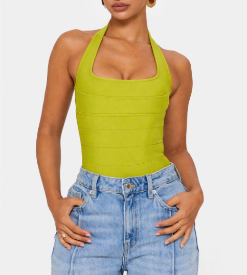 Bandage Halterneck Bodysuit