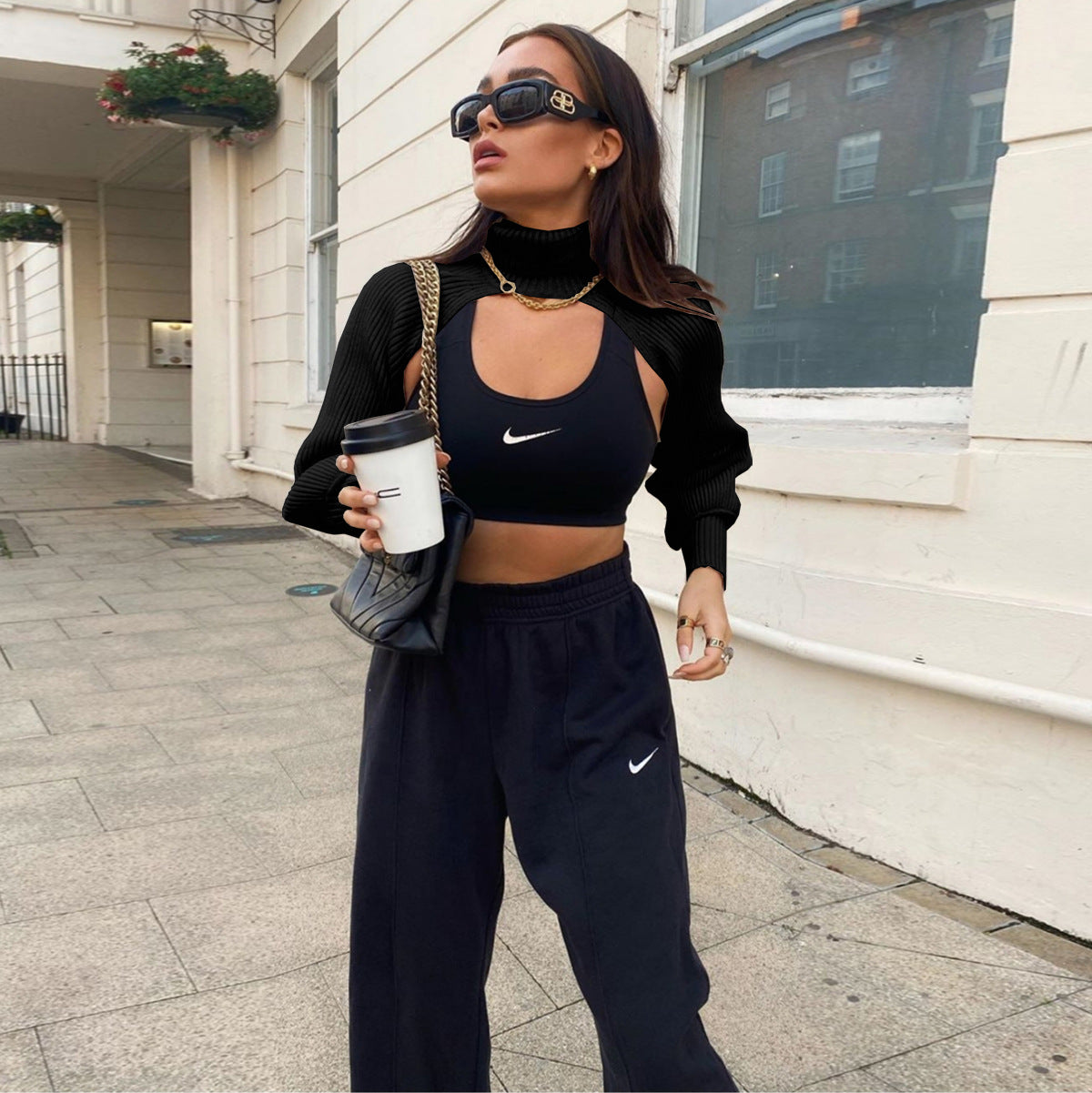 Street Stylish Personality Backless Sweater