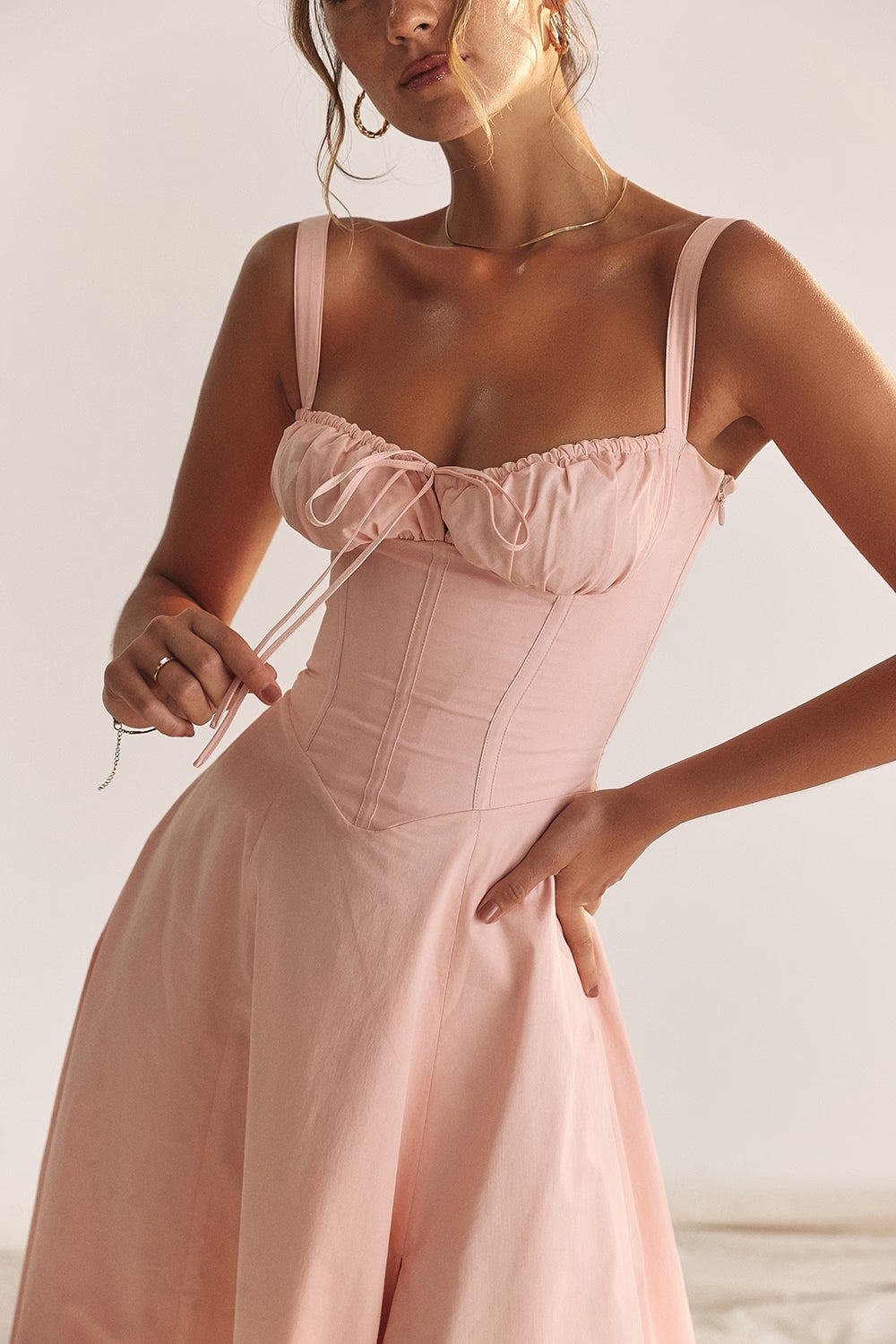 Sorrento Linen Corset Dress