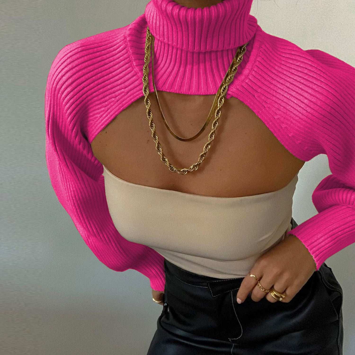 Street Stylish Personality Backless Sweater