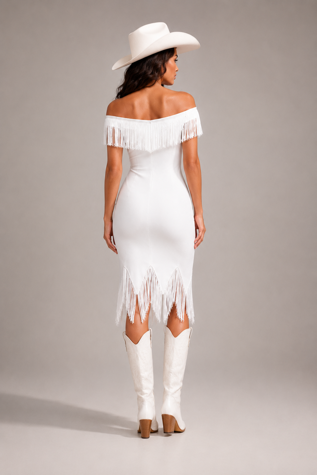 Cabaret Kiss Fringe Midi Dress