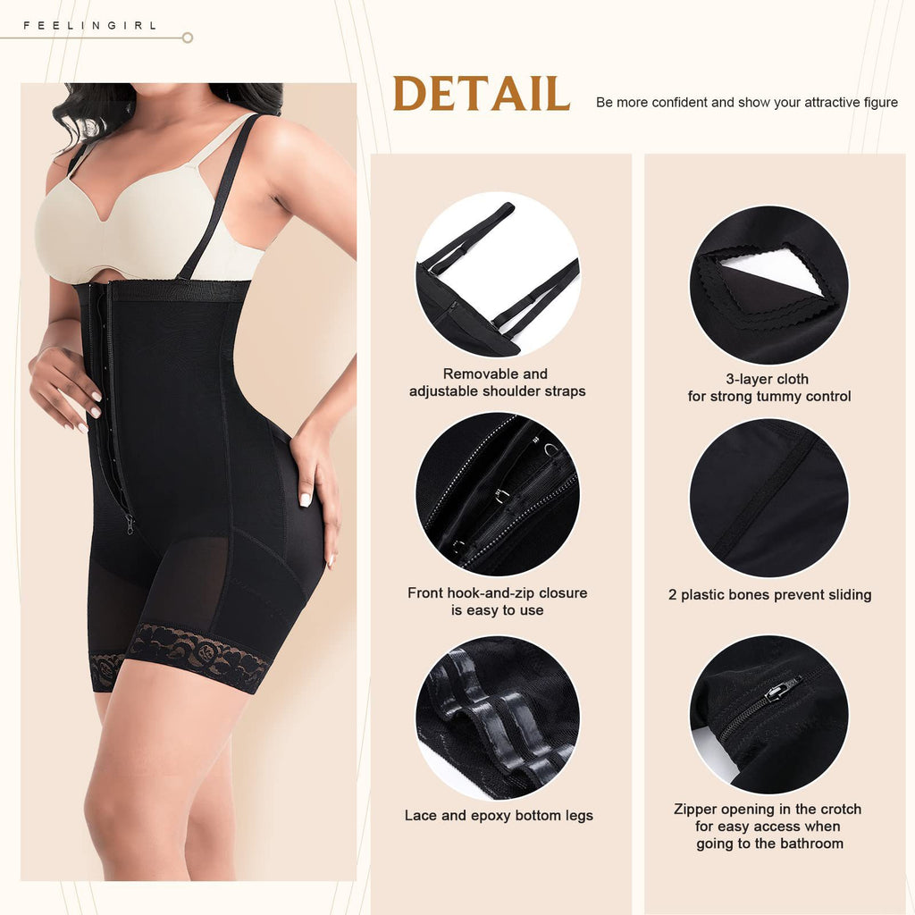 Sculpting Tummy Control Waist-Cinching Butt-Lifting Strappy Bodysuit