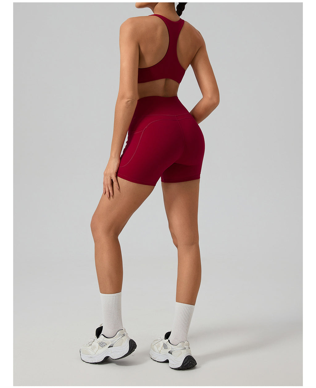 Summer Naked Feel Yoga Shorts Set