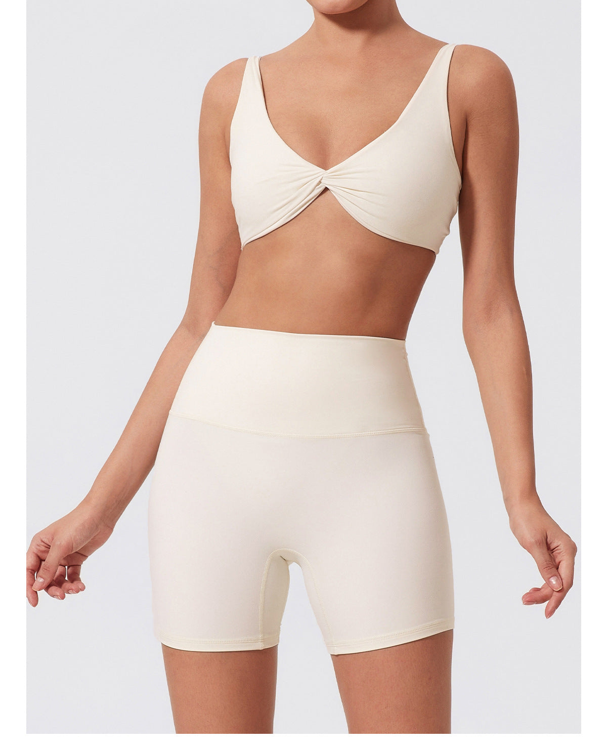 High-Waist Butt-Lifting Yoga Set with Twist Bra