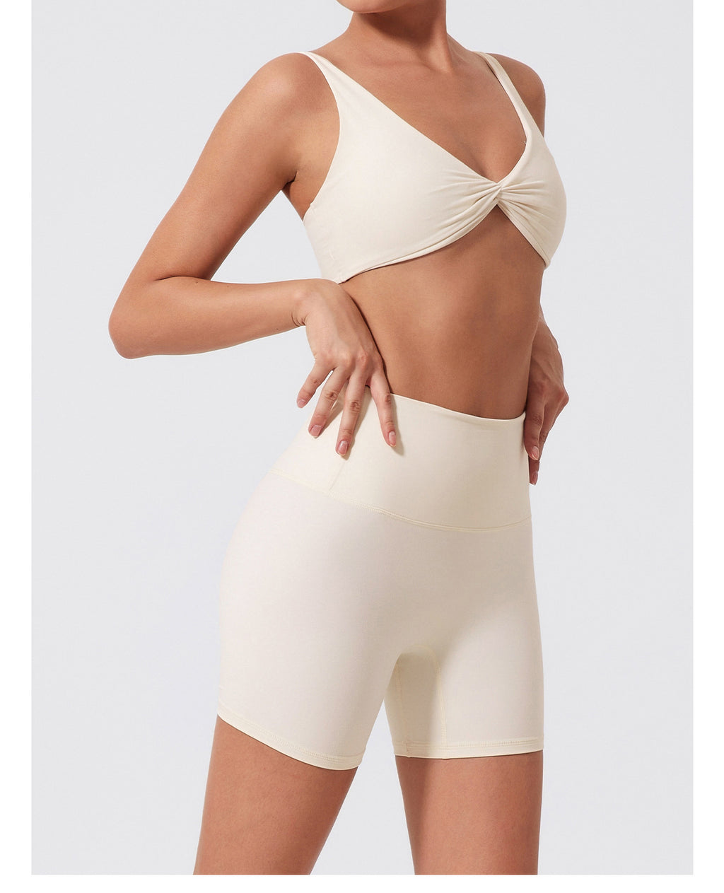 High-Waist Butt-Lifting Yoga Set with Twist Bra