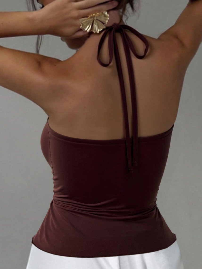 Sexy Halter Strapless Bodycon Crop Top