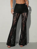 Sexy Lace Flared Pants