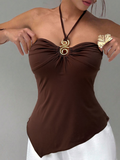 Sexy Halter Strapless Bodycon Crop Top