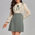 Janet Lace Patchwork Mini Dress