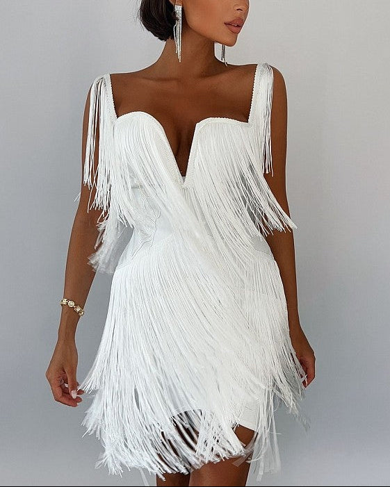 Cabaret Queen Fringe Mini Dress