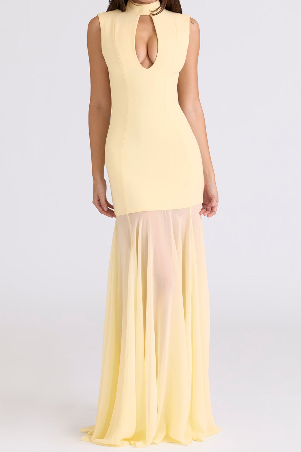 Elegant Mystique Keyhole Maxi Dress