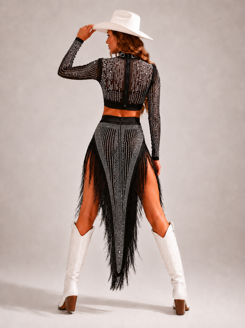 Vegas Rodeo Fringe Two Piece Set