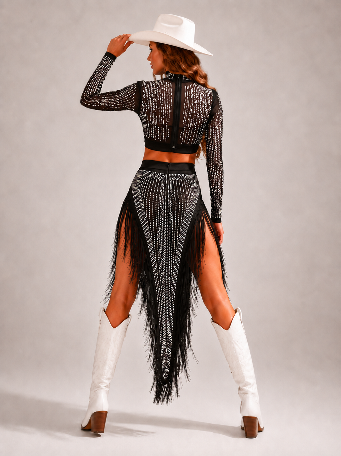 Vegas Rodeo Fringe Two Piece Set