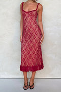Vibrant Passionate Lace Sheer Summer Dress