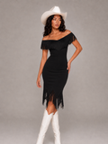 Cabaret Kiss Fringe Midi Dress