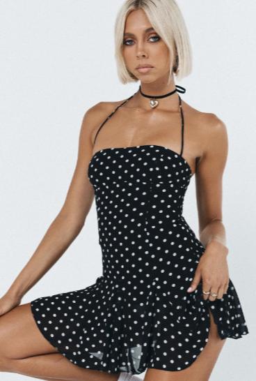 Retro Summer Essential Classic Polka Dot Mini Dress