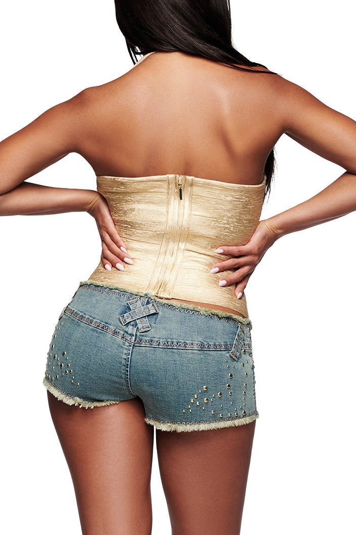 Lychee Halter Neck Bandage Top