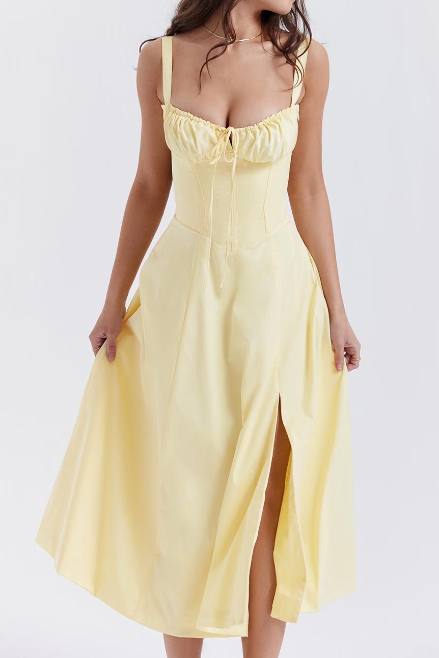 Sorrento Linen Corset Dress