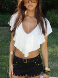 Sienna Ruffle Crop Blouse