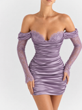Desire Ruched Lace Mini Dress