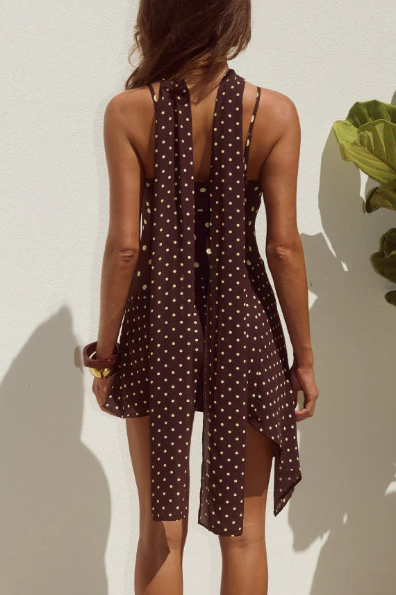 Polka Muse Scarf Mini Dress