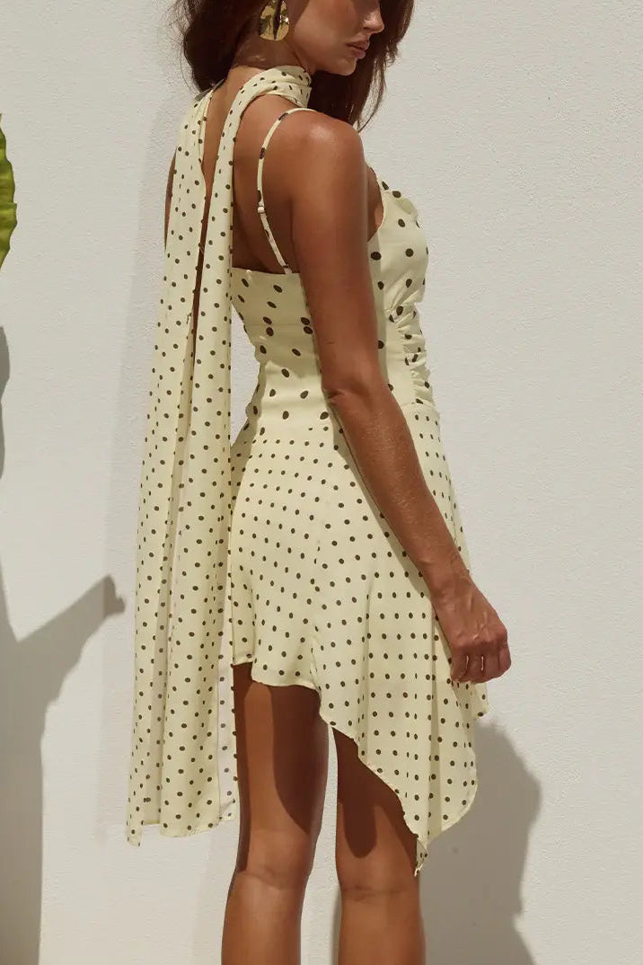 Polka Muse Scarf Mini Dress