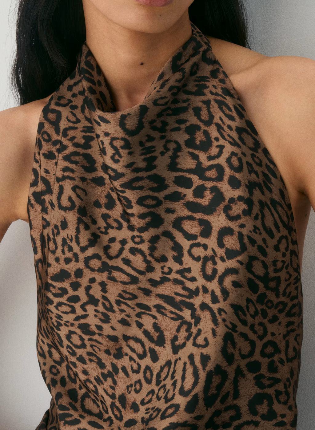 Audience Satin Mini Halter Dress
