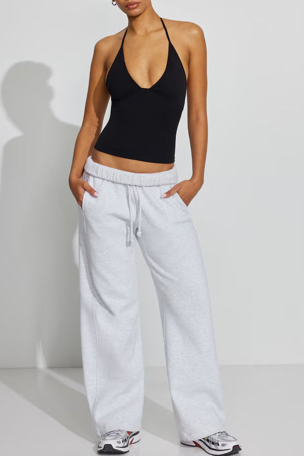 Sleek Plunge Halter Top