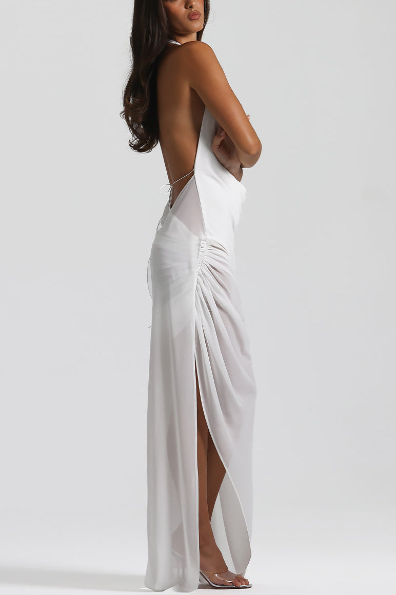 Desire Cowl Halter Dress