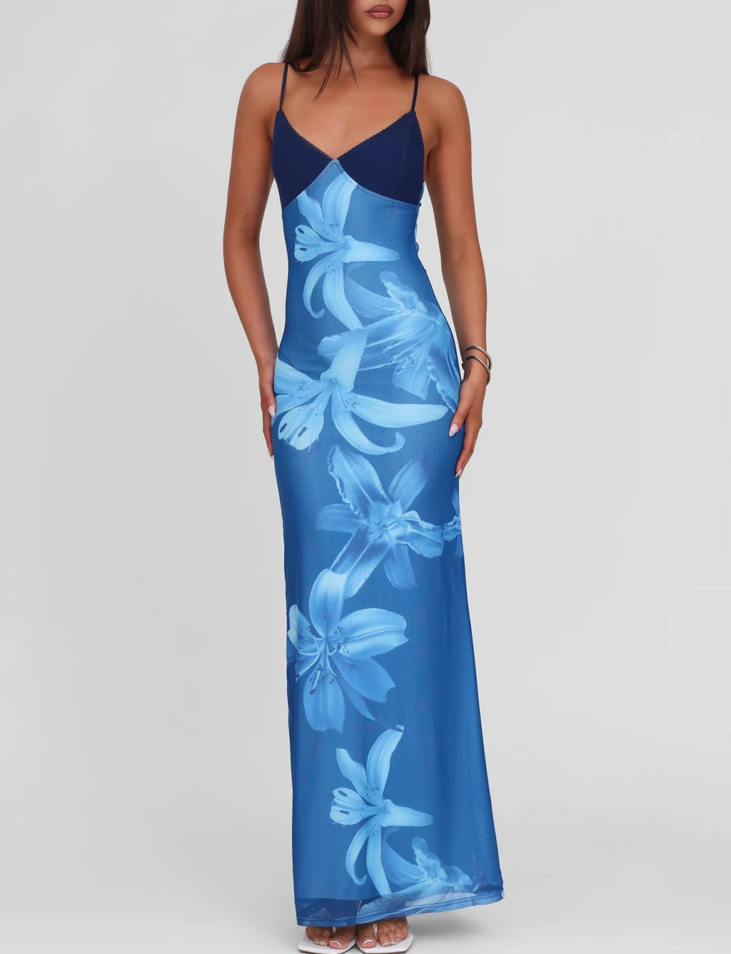 Sexy Print Slim Fit Cami Maxi Dress