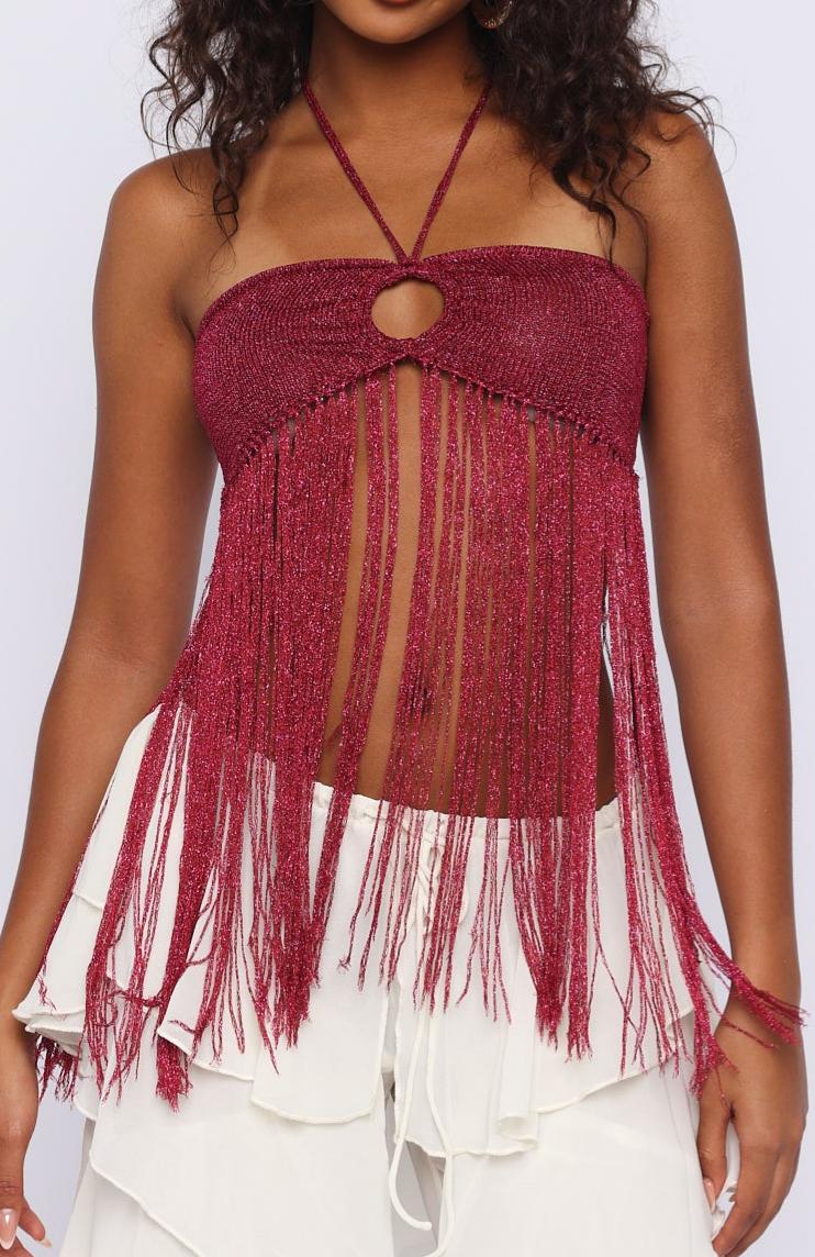 Boho Breeze Fringe Top Granita