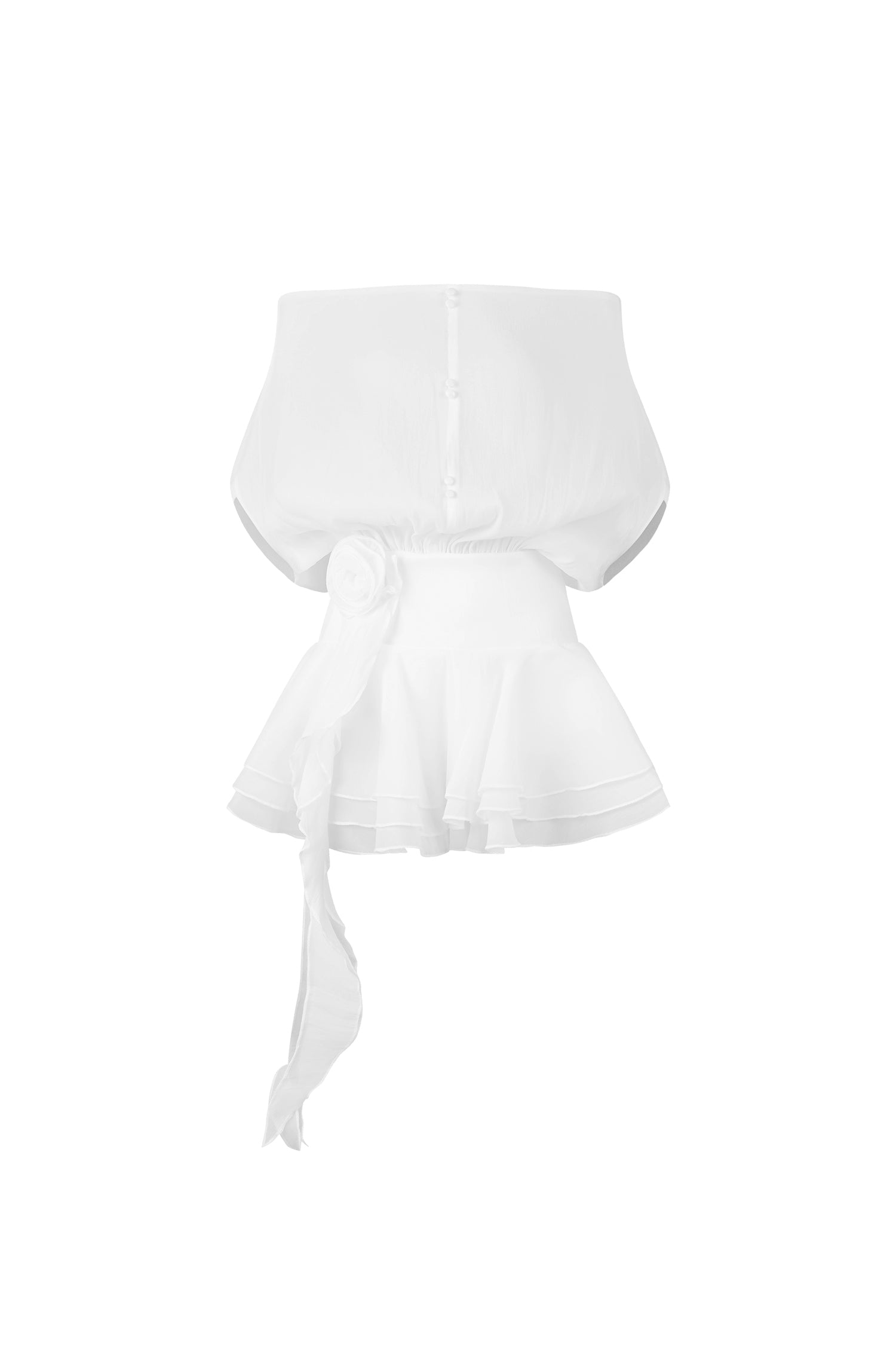 Kattin Off-The-Shoulder Flowers Mini Dress