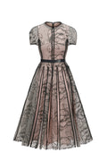 Lisiya Short Sleeves Jacquard Midi Dress