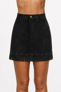 Prairie Stud Fringe Mini Skirt