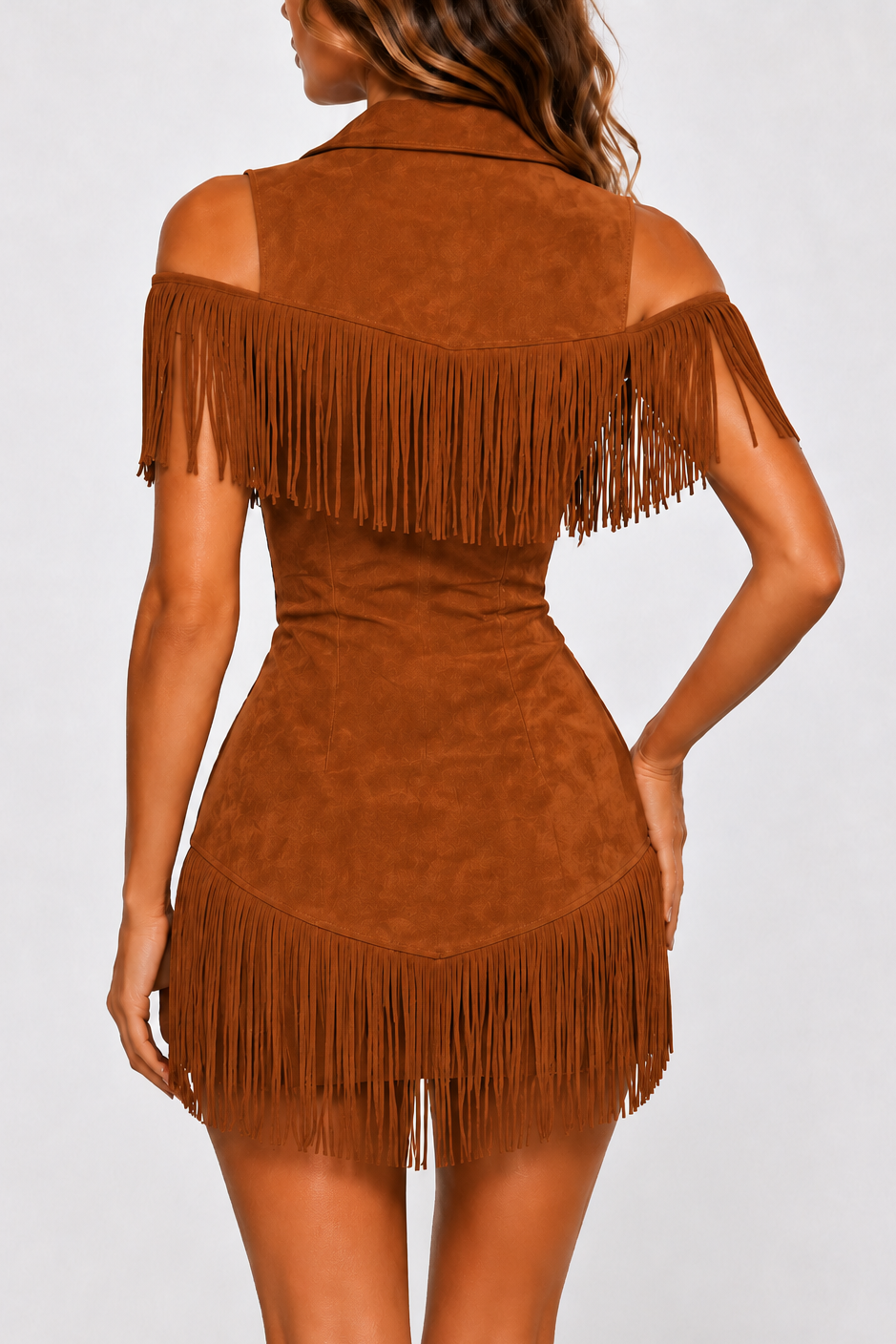 Wild Reverie Off Shoulder Fringe Dress