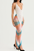 Tropical Alluring Handcrafted Fringe Dress