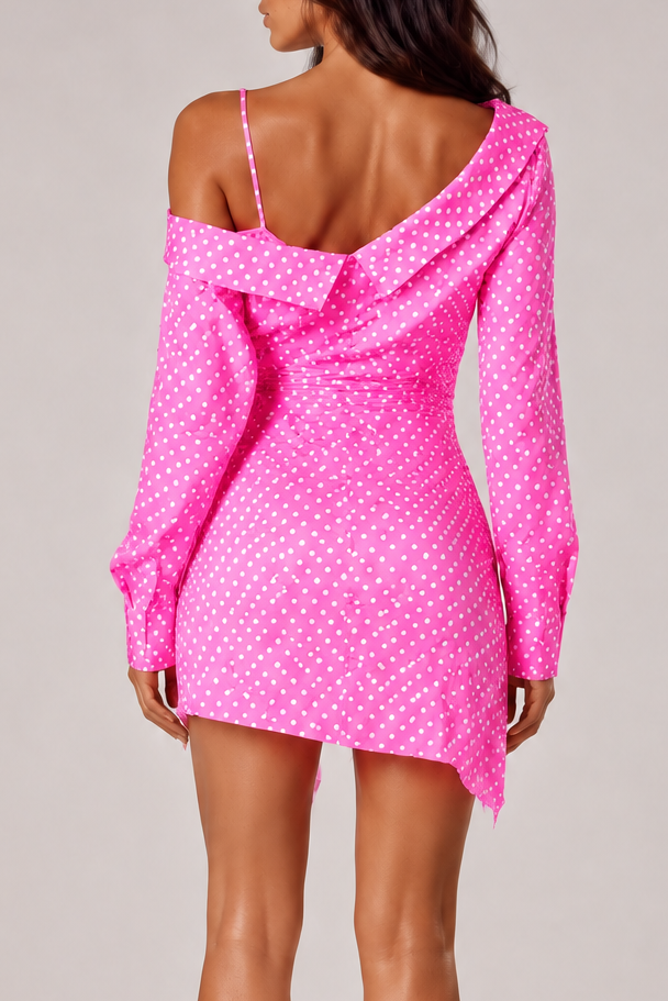 Midnight Muse Polka Dot Mini Dress