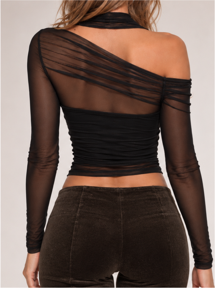 Nyx Sheer Cutout Top
